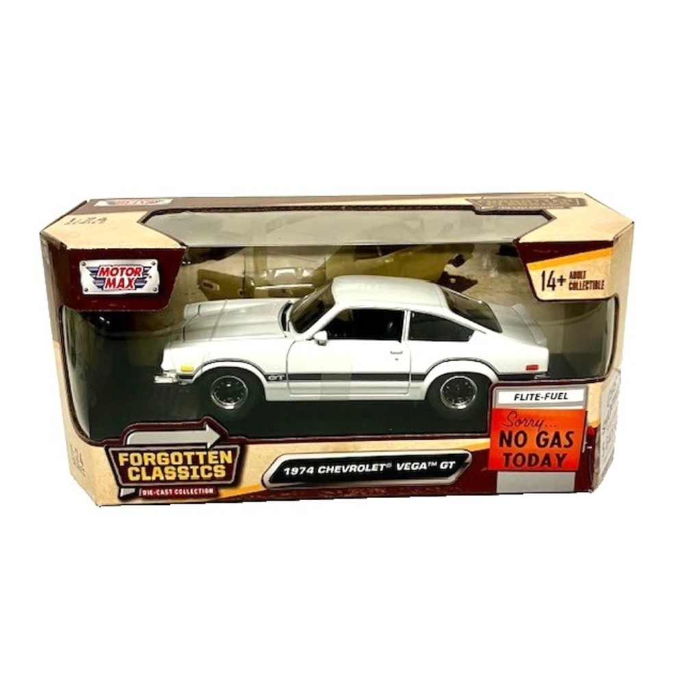 NEW MOTORMAX‎ 1974 Chevrolet Vega GT White 1:24 Diecast Model Car